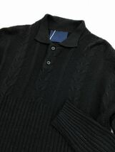 UMIT BENAN イタリア製セーター size46(S) ブラック ニットポロ メンズ ウミットベナン_画像2