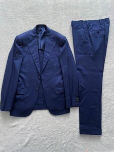 di Massimo Piombo size44 Italy made navy wool suit stripe spring summer masimopi on bo men's (KI)