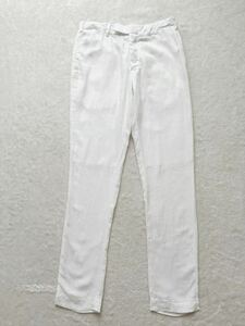 POLO RALPH LAUREN size29/32 リネンスラックス ホワイト 白 メンズ ホワイトパンツ リネンパンツ ポロラルフローレン 春夏