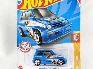 US版 ホットウィール ホンダ シティ ターボ2 ブルー Hot wheels '85 HONDA City Turbo II RYU'S Ride ASADA L2593 HCW74