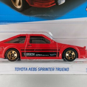 US版 ホットウィール スプリンター トレノ トヨタ レッド 赤 Hot Wheels TOYOTA AE86 Sprinter TRUENO L2593 HCW77の画像2