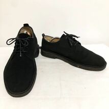 和204★① Clarks originals クラークスオリジナルス レースアップシューズ プレーントゥ スエードレザー UK8.5 メンズ ブラック_画像2