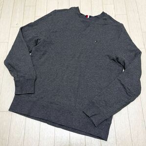 和210★ TOMMY HILFIGER トミーヒルフィガー スウェット トレーナー S メンズ グレーの画像1