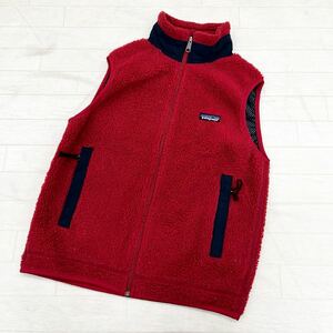 1356◎ USA製 オールド 90s Patagonia パタゴニア トップス フリース ジャケット ベスト フルジップ 長袖 レッド メンズS