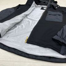 1345◎ adidas アディダス トップス ジャケット アウター フルジップ 長袖 背面 ロゴ 刺繍 カジュアル ブラック メンズS_画像3