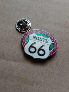 【匿名配送ヤマト便】ルート66 Route 66 ピンバッジ ピンバッチ ピンズ グッズ 国道66号線 アメリカ合衆国 マザーロード 大陸横断