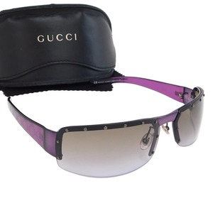 1円 ■ 極美品 グッチ サングラス GG1838 F パープル系 プラスチック×金属 ユニセックス GUCCI ■E.Bio.An-15