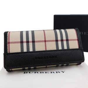 1円 ■ 未使用品 バーバリー キーケース ナイロン×PVC ノバチェック ユニセックス BURBERRY ■E.Blp.An-10