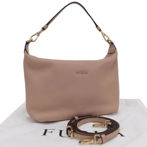 1円 ■ 極美品 フルラ 2wayバッグ ピンク系 レザー お出掛け お買い物 かわいい レディース FURLA ■E.Bsu.An-31