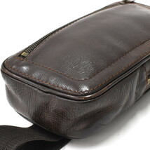 1円 ◆良品 LOUIS VUITTON ルイヴィトン ボディバッグ スィウ M92535 ユタ レザー カフェ ブラウン◆E.Cmm.hP-18_画像5