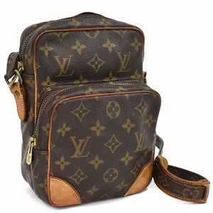 1円 ◆定価14万 LOUIS VUITTON ルイヴィトン ショルダーバッグ 斜め掛け アマゾン M45236 モノグラム ブラウン◆E.Cssl.tI-22