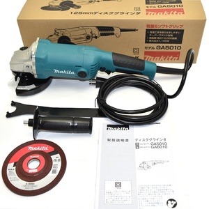 1円 ◇ 未使用品 makita マキタ ディスクグラインダ 125mm 電源コード式 GA5010 軽量＆ソフトグリップ ディスクグラインダー 砥石付き◇