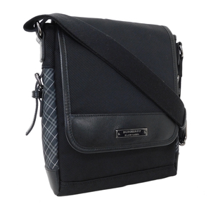 1円 ■ 美品 バーバリーブラックレーベル ショルダーバッグ ブラック系 BURBERRY BLACKLABEL ■E.Bme.tI-5