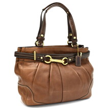 1円 ◆極美品 COACH コーチ トートバッグ ハンプトンズ 12476 レザー ブラウン◆E.Bmo.s1-29_画像1