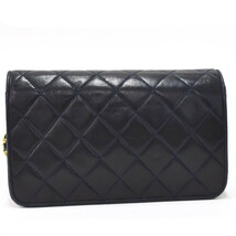 1円 ◎美品 CHANEL シャネル チェーンショルダーバッグ ミニマトラッセ ココマーク レザー ネイビー◎E.Cope.tI-17_画像3