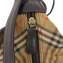 1円 ■ バーバリー ハンドバッグ マルチカラー系 キャンバス×レザー ノバチェック お出掛け BURBERRY ■E.Bil.tI-16_画像9