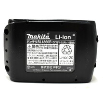 1円 ▼未使用品 makita マキタ リチウムイオンバッテリー BL1860B 18V 6.0Ah▼E.Bgs.s1-19_画像6