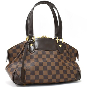 1円 ◎定価18万 極美品 LOUIS VUITTON ルイヴィトン ハンドバッグ ヴェローナPM N41117 ダミエ エベヌ ブラウン◎E.Cee.hP-14