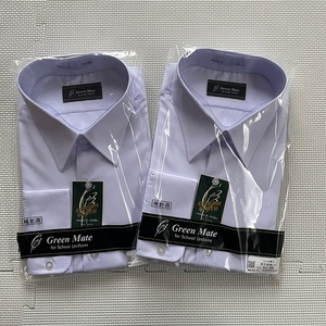２枚セット 男子用 スクールＹシャツ 長袖 ４２－８６ 白 学校制服 学生服 中学 高校 日本製 新品未使用 カッターシャツ
