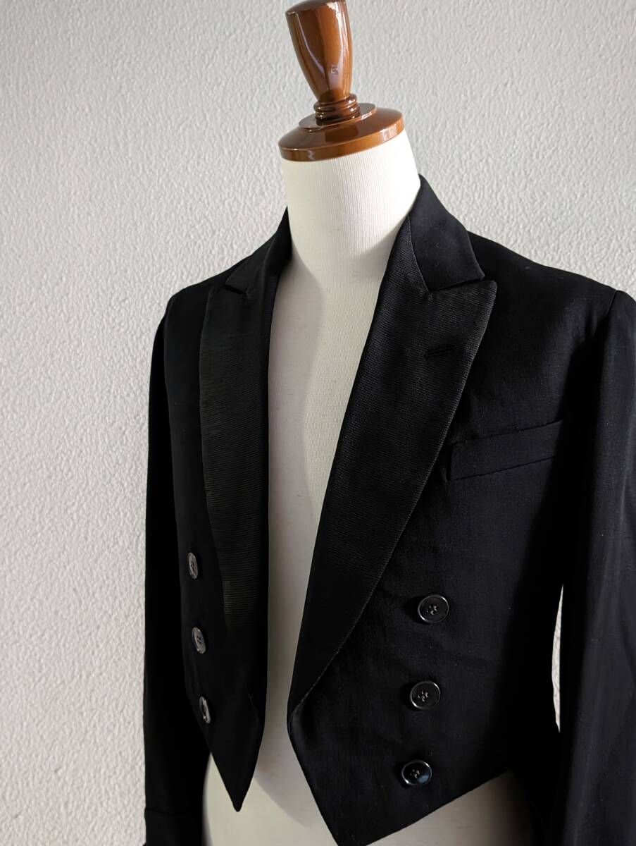  Франция античный фрак tail пальто / Europe French Vintage б/у одежда 10*s20*s30*s формальный свадебный костюм ΓMT