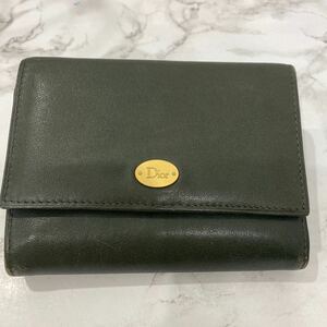 H3 ディオール DIOR Christian Dior 財布 三つ折り財布 ブラック