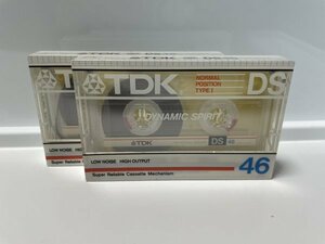 新品 未開封 TDK DS 46　2本 ノーマルポジションタイプ1 DS DYNAMIC SPIRIT CASSETTE 昭和 レトロ ビンテージ 激レア 希少