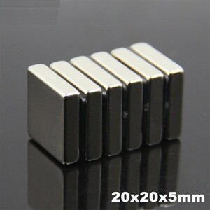 【新品】超強力 磁石 マグネット ネオジウム 20 x 20 x 5mm 1個（四角）