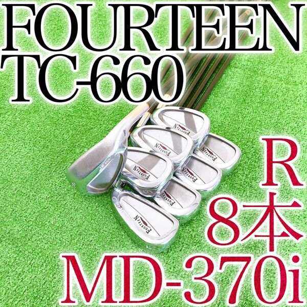 カ47★FOURTEEN TC-660 豪華8本アイアンセット フォーティーンR 純正カーボン 日本製 JAPAN 竹林隆光 国産