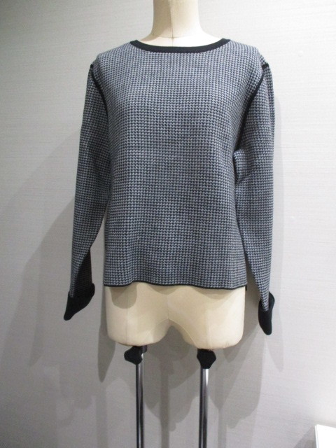 リフレクト　reflect　黒グレー白ちどり　リバーシブルニットセーター　サイズ