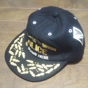 ◆未使用 アポロキャップ M◆HARLEY DAVIDSON POLICE USA HIGHWAY PATROL◆ハーレーアポロ◆日本製◆