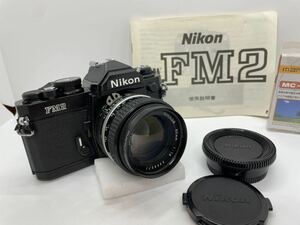 【SK038】 [美品] Nikon / ニコン / New FM2 / Black / NIKKOR 50mm F1.4 / 取説 / 防湿庫保管