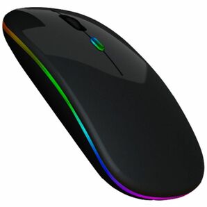 ワイヤレスマウス マウス ワイヤレス bluetooth 充電式 静音 7色ライ付 無線 薄型 軽量 USB パソコン PC