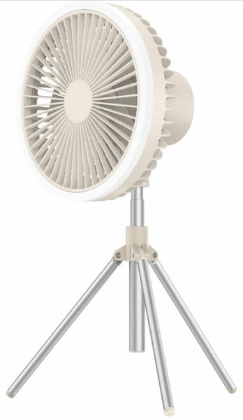 静音小型デスクファン 4つの風速調整 リモコン ポータブル冷却ファン 三脚 アウトドアファン 扇風機 充電式