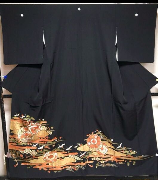 小柄な方に 鶴や松の宝づくし 高級正絹留袖