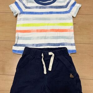 Baby gap 半袖ロンパース&短パンセット