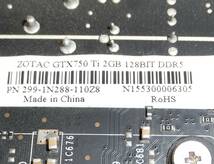 動作保証 ZOTAC GeForce GTX750Ti 2G 128BIT GDDR5 DVIx2 minHDMI _画像5