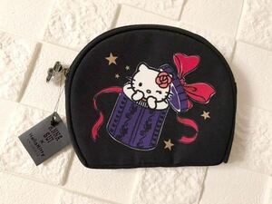  tag equipped * ANNA SUI Anna Sui Kitty collaboration kamaboko type pouch black * make-up pouch ribbon Kitty Chan Hello Kitty Black Butterfly 