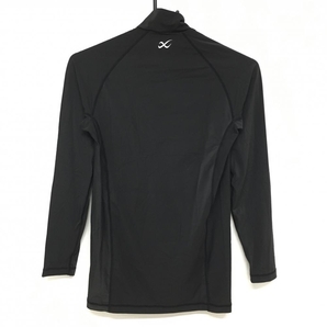 【美品】シーダブリューエックス ハイネックインナーシャツ 黒 ナイロン混 メンズ Ｍ ゴルフウェア CWXの画像2