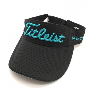  Titleist sun visor black × light blue Logo .... free (57-59cm) Golf wear TITLEIST