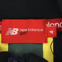 ニューバランス ジャケットブルゾン ネイビー×白 総柄 袖刺しゅう メンズ 4(M) ゴルフウェア New Balance_画像4