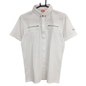  Puma рубашка-поло с коротким рукавом белый кнопка down DRY одноцветный мужской M Golf одежда PUMA