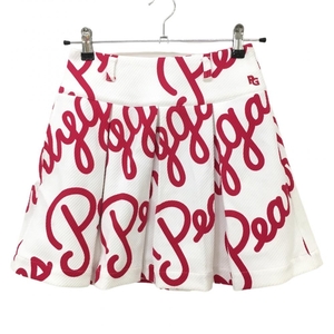  Pearly Gates юбка белый × розовый Logo общий рисунок тканый ткань женский 00(XS) Golf одежда 2023 год модели PEARLY GATES
