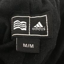 アディダス パンツ 黒 ロゴ刺しゅう 裾3ライン 裏起毛 裾ドローコード メンズ M ゴルフウェア adidas_画像4