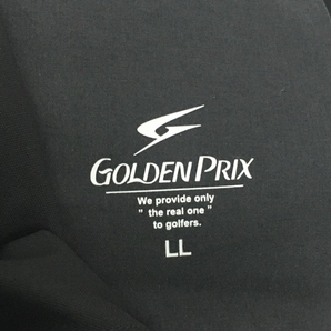 【新品】ゴールデンプリックス ハーフパンツ 黒×白 ベルト部一部ゴム ロゴ 撥水 メンズ LL ゴルフウェア GOLDEN PRIXの画像6