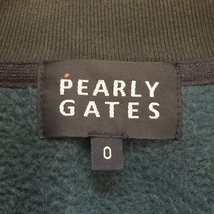 パーリーゲイツ ブルゾン ネイビー×白 袖ボーダー 裏起毛 レディース 0(S) ゴルフウェア PEARLY GATES_画像5