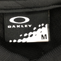 【超美品】オークリー 半袖ポロシャツ 黒×オレンジ 地模様 切替 メンズ M ゴルフウェア Oakley_画像4