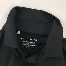 アンダーアーマー 半袖ポロシャツ 黒×レッド×蛍光ピンク 3トーンカラー メンズ MD/M/M ゴルフウェア 2022年モデル UNDER ARMOUR_画像5