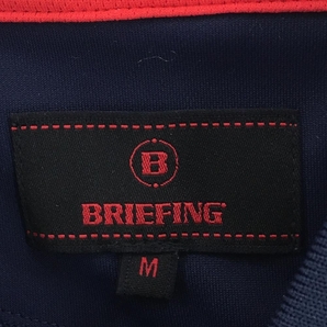 【超美品】ブリーフィング 半袖ポロシャツ ネイビー×レッド 襟ステッチ メンズ M ゴルフウェア BRIEFINGの画像5