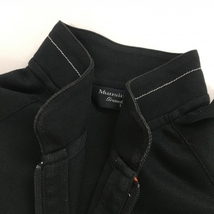 マンシングウェア 半袖ハイネックシャツ 黒×白 ロゴ刺しゅう ハーフジップ メンズ L ゴルフウェア Munsingwear_画像6