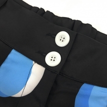 【新品】エフィカス キュロットスカート 黒×ライトブルー ドット調 レディース M ゴルフウェア efficace_画像3
